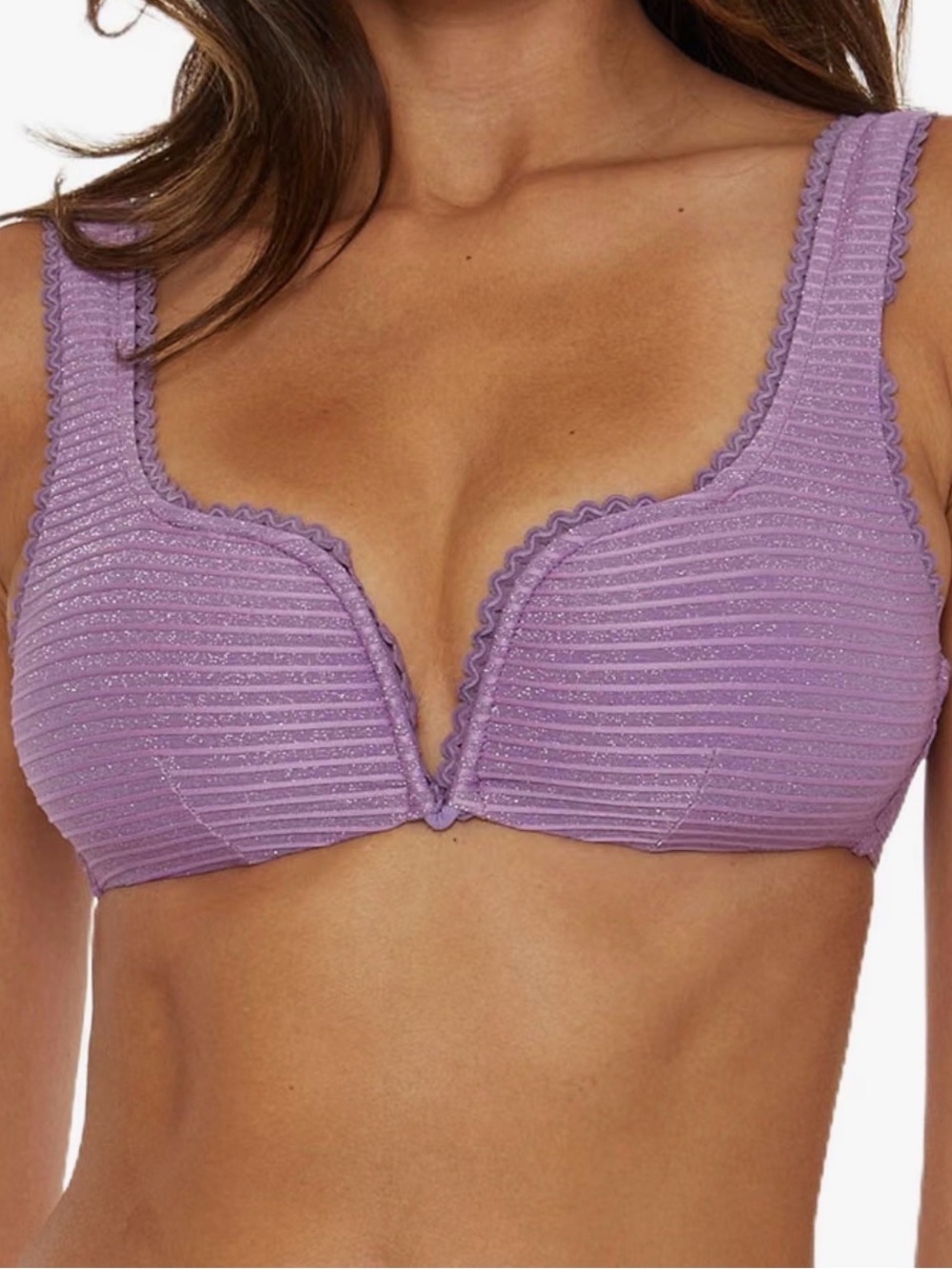 NWT BECCA Celeste V-wire Bikini Top Size large
